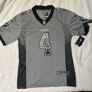 NFL Men's Silver and Carr Black Raiders Jersey